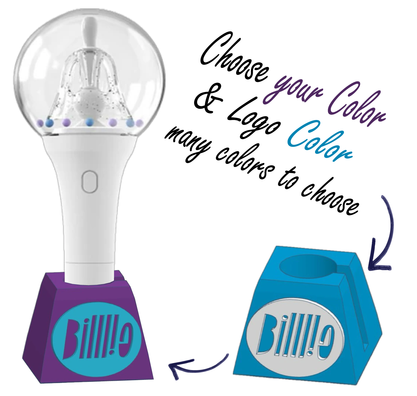 Billlie Lightstick holder for all versions, K-Pop Fanmade stand