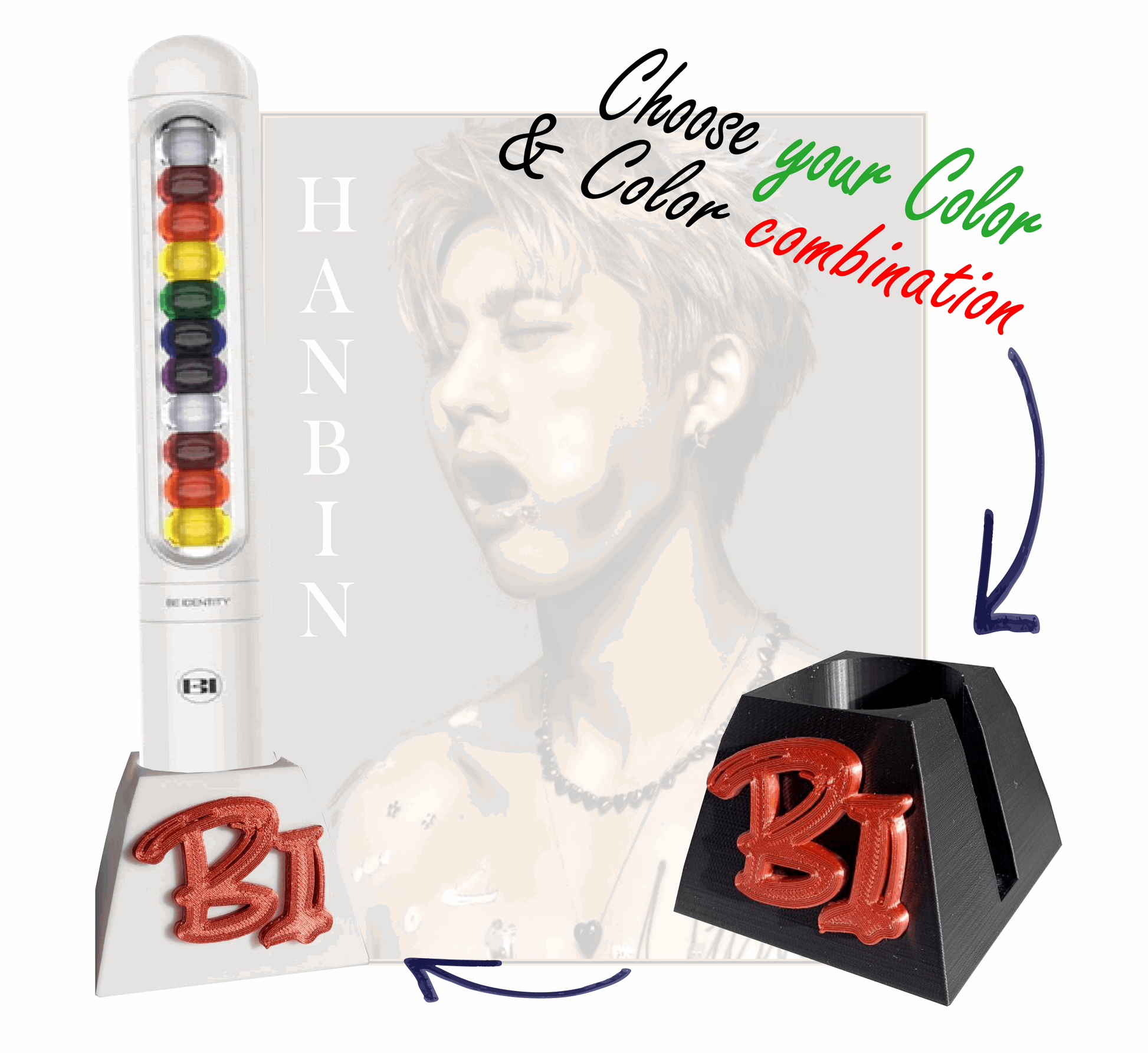 Kim Hanbin Lightstick holder für Lightstick, Kpop Fanmade Geschenkidee