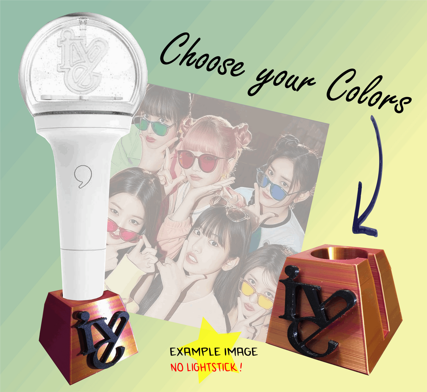 IVE Lightstick holder für alle Versionen, Fanmade Kpop nice stand